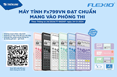 Máy tính khoa học Flexio đạt chuẩn mang vào phòng thi