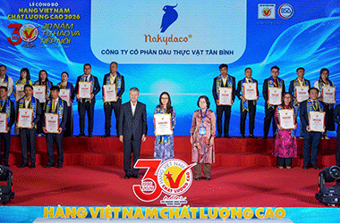 Nakydaco tự hào 29 năm đạt chứng nhận Hàng Việt Nam Chất lượng cao