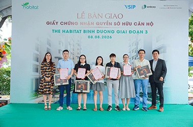 The Habitat Bình Dương trao sổ hồng cho cư dân sau 6 tháng bàn giao