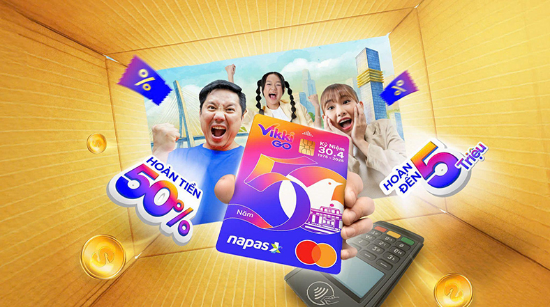 Hoàn tới 50% cho chủ thẻ Thanh toán tích hợp VikkiGO