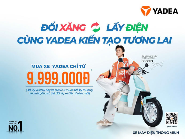 Yadea hỗ trợ người tiêu dùng chuyển đổi phương tiện xanh