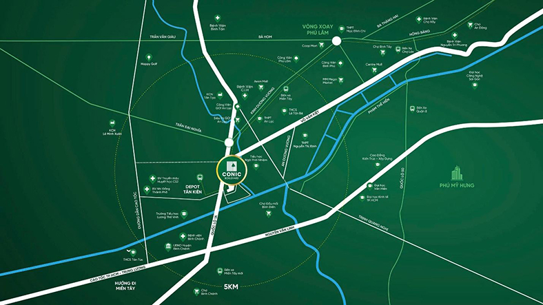 Conic Boulevard: Cửa ngõ kết nối các hướng về trung tâm TP.HCM