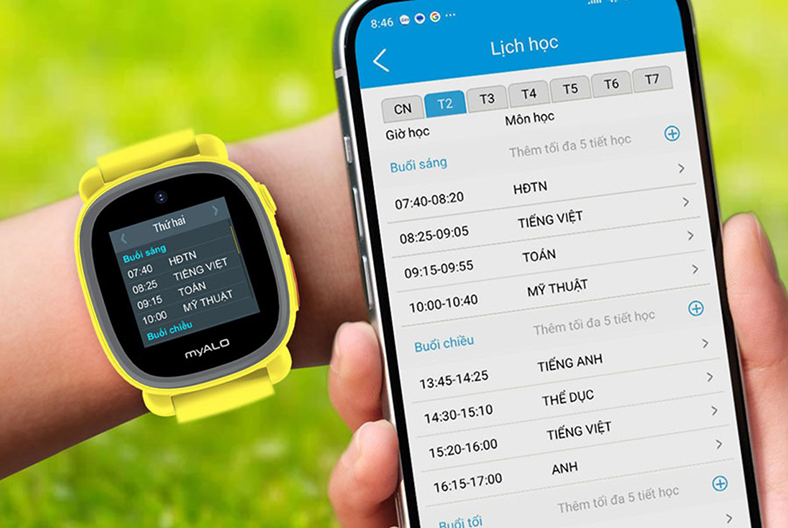 Đồng hồ trẻ em có gọi video, định vị GPS, xem thời khóa biểu