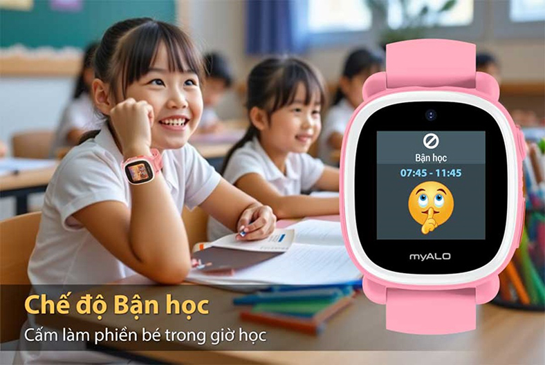 Đồng hồ trẻ em có gọi video, định vị GPS, xem thời khóa biểu