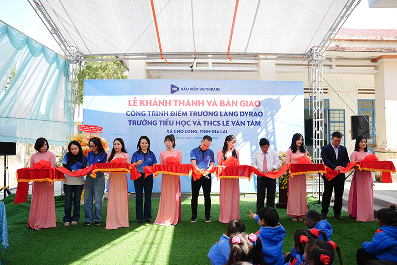 VBI tài trợ điểm trường mới cho học sinh Chơ Long, Gia Lai