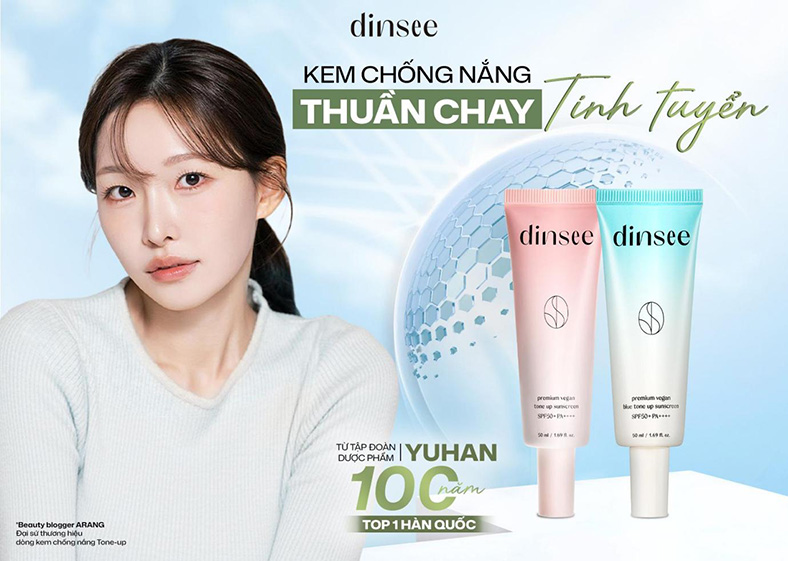 Kem chống nắng thuần chay Dinsee 10 lần vào Top 1 Olive Young