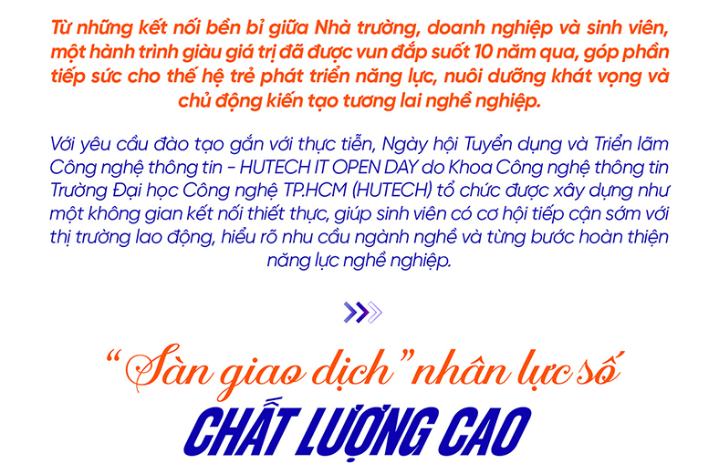 HUTECH IT OPEN DAY: 10 năm kết nối nhân lực công nghệ