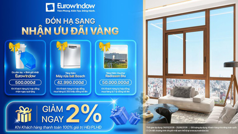 Eurowindow triển khai ưu đãi cho dòng cửa cách nhiệt trong mùa nắng nóng