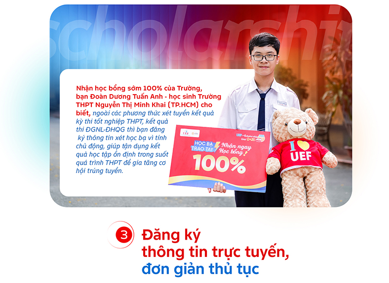 XÉT HỌC BẠ VÀO UEF - Giảm áp lực vào đại học