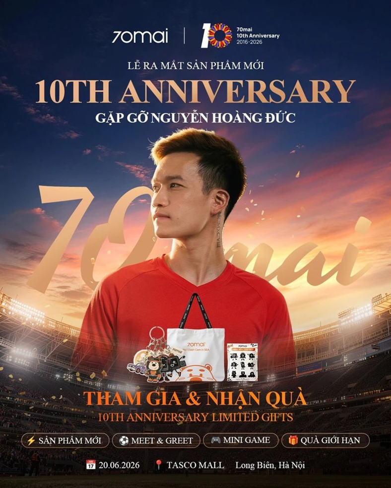 70mai kỷ niệm 10 năm: Ra mắt A810 Lite cùng hoạt động đặc biệt