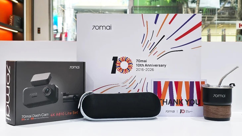 70mai kỷ niệm 10 năm: Ra mắt A810 Lite cùng hoạt động đặc biệt