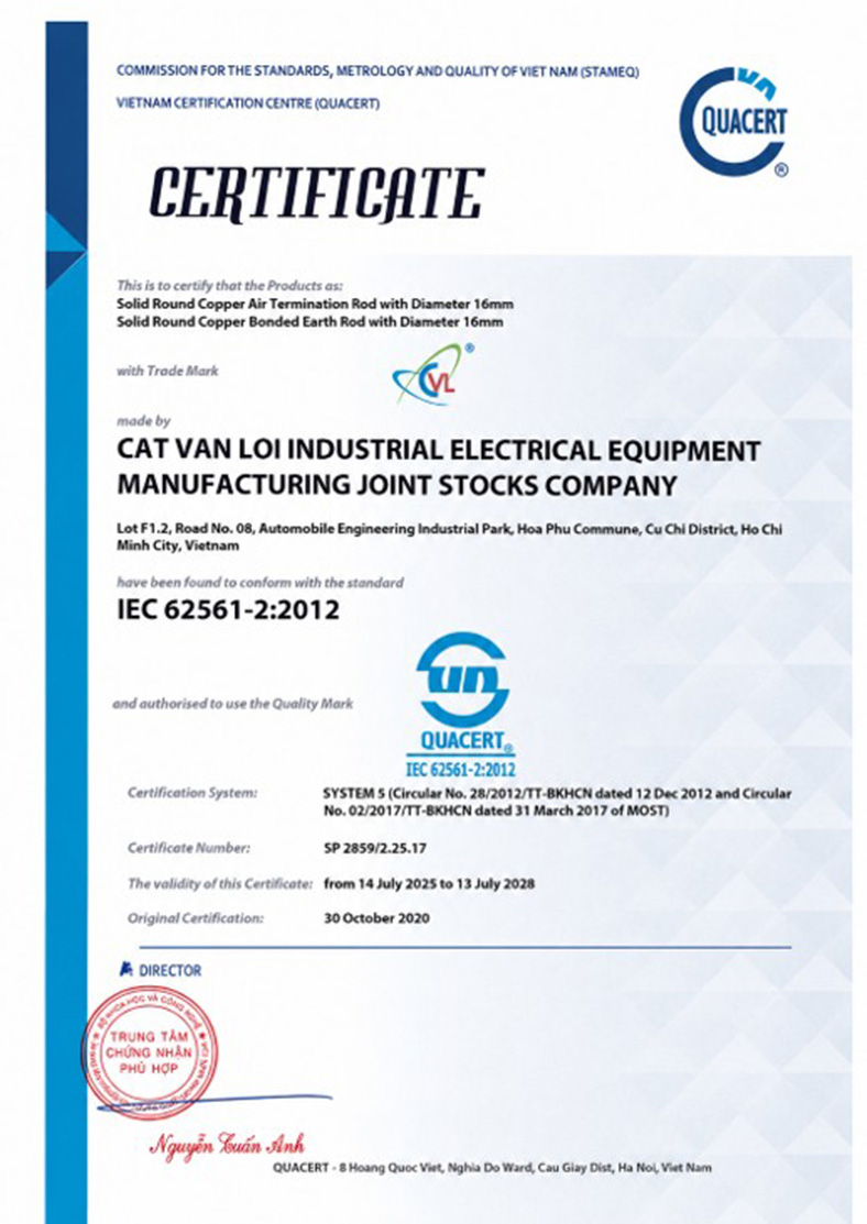 Hệ sinh thái chống sét và tiếp địa nội địa đạt chuẩn UL 467 và IEC 62561
