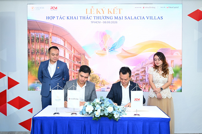 VinaLiving ký kết hợp tác với PCM, đưa loạt thương hiệu về Salacia Villas