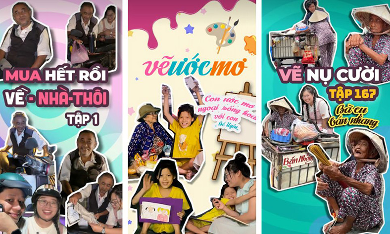 Đôi bạn trẻ 'vẽ hạnh phúc' cho những gánh hàng rong