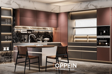 Oppein đưa inox 304 vào hệ tủ bếp đồng bộ