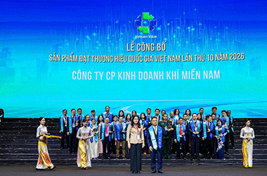 Hai sản phẩm của Gas South được vinh danh Thương hiệu Quốc gia 2026