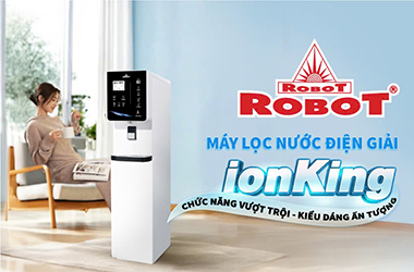 Máy lọc nước điện giải ROBOT ionKing thu hút bởi chức năng và kiểu dáng