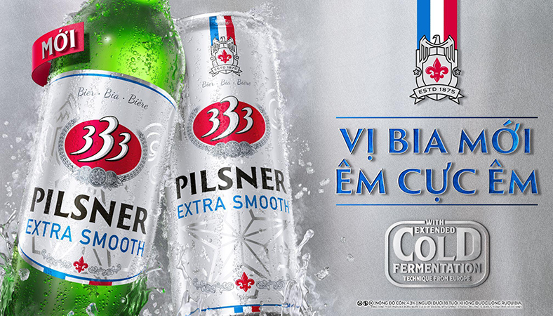 Điều gì tạo nên hương vị êm cho 333 Pilsner mới?