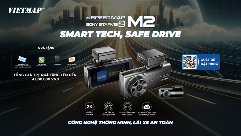 Vietmap ra mắt camera hành trình SpeedMap M2