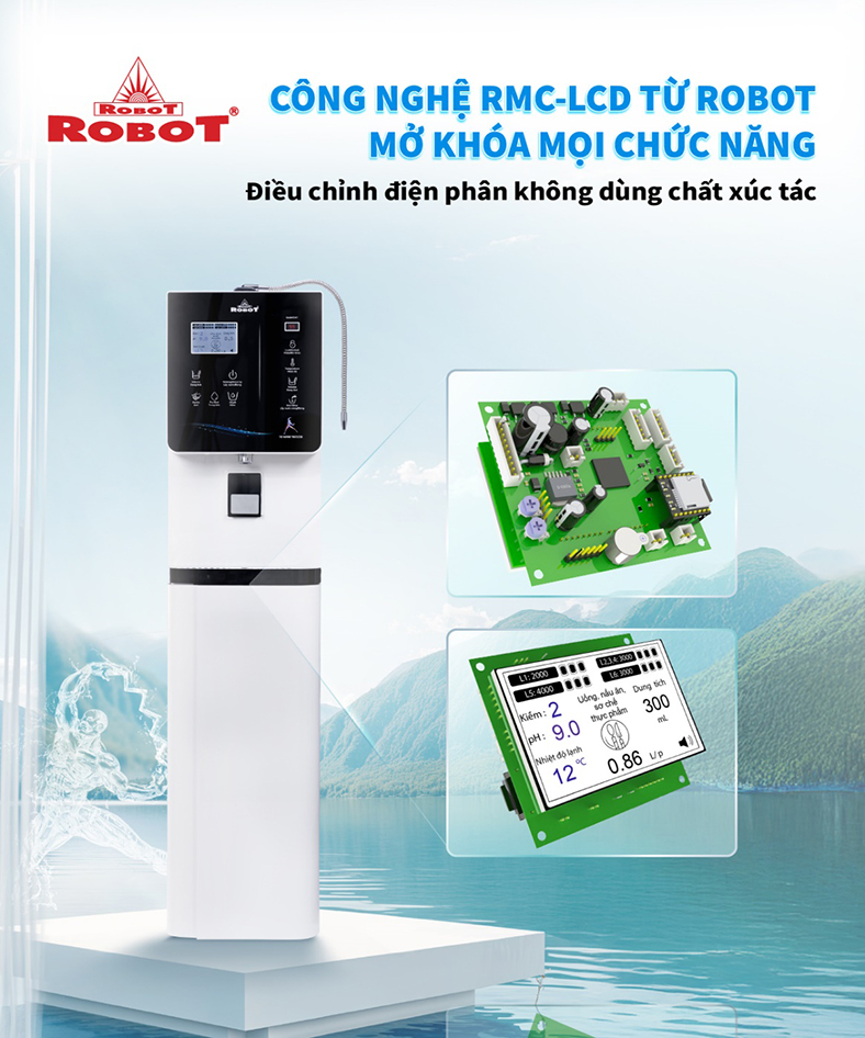 Máy lọc nước điện giải ROBOT ionKing thu hút bởi chức năng và kiểu dáng