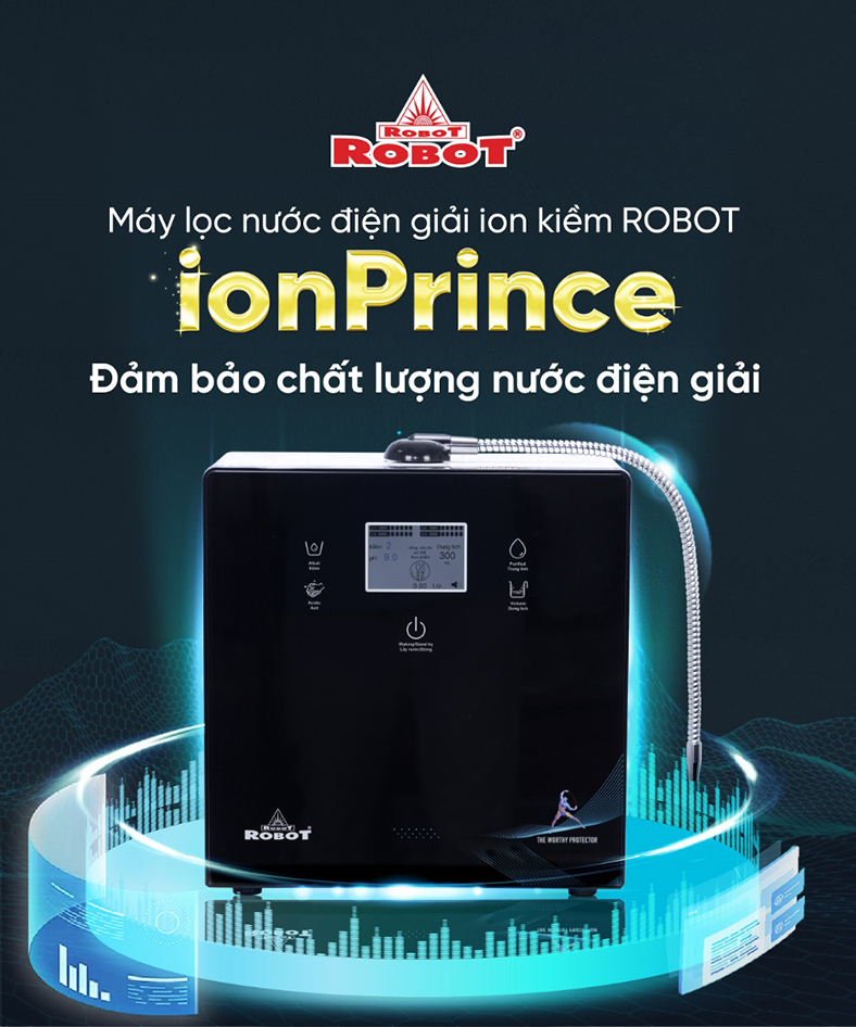 Máy lọc nước điện giải ROBOT ionPrince: Giải pháp cung cấp nước điện giải cho gia đình