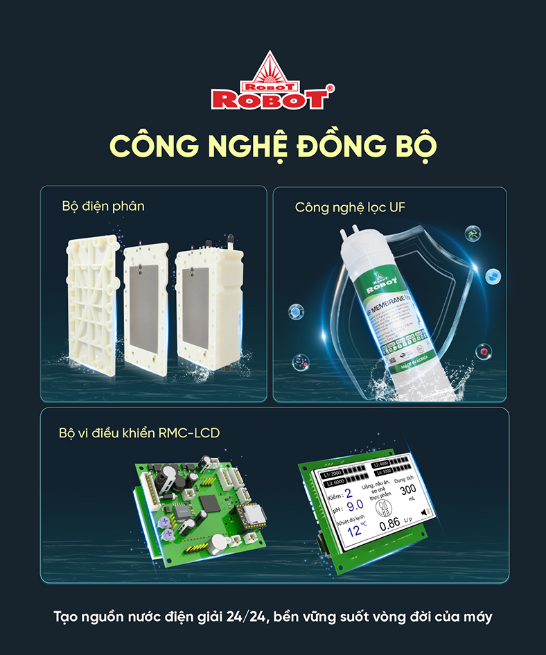 Máy lọc nước điện giải ROBOT ionPrince: Giải pháp cung cấp nước điện giải cho gia đình