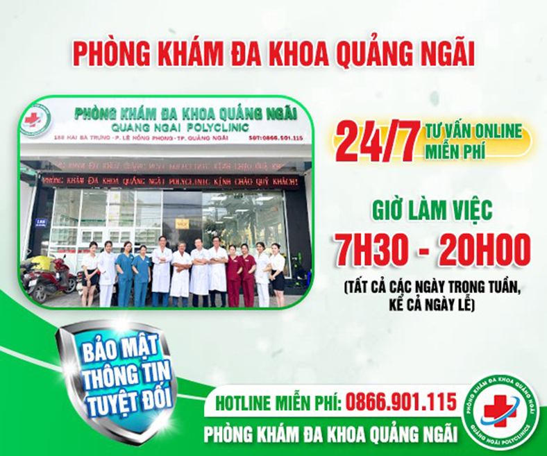 Phòng khám đa khoa Quảng Ngãi: giá dịch vụ công khai, minh bạch