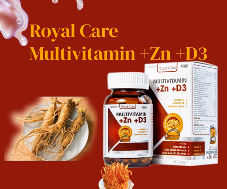 Thực phẩm bảo vệ sức khỏe Royal Care Multivitamin +Zn +D3