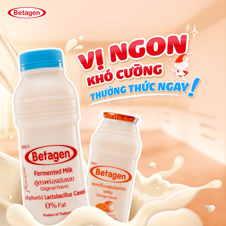 Sữa chua uống Betagen giúp cân bằng hệ vi khuẩn đường ruột