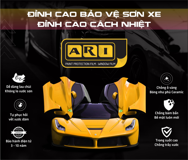 Phim cách nhiệt ARI: Cách nhiệt cao, tự phục hồi vết xước