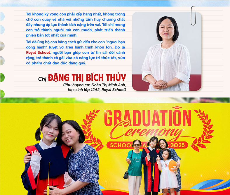 Lễ tốt nghiệp tại Royal School: Ngày trưởng thành trong yêu thương, kiêu hãnh bước ra thế giới