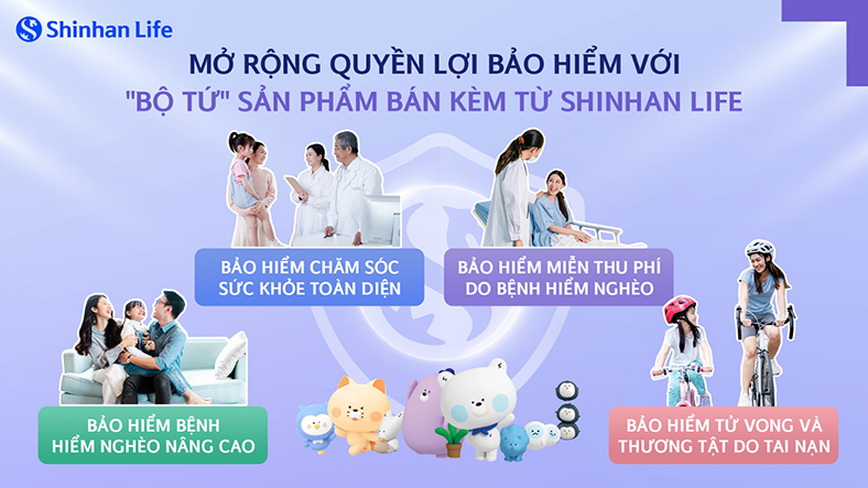 Shinhan Life Việt Nam mở rộng quyền lợi bảo hiểm với bộ tứ sản phẩm bán kèm