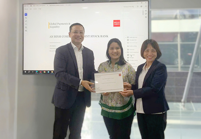 ABBANK được vinh danh Chất lượng thanh toán quốc tế xuất sắc