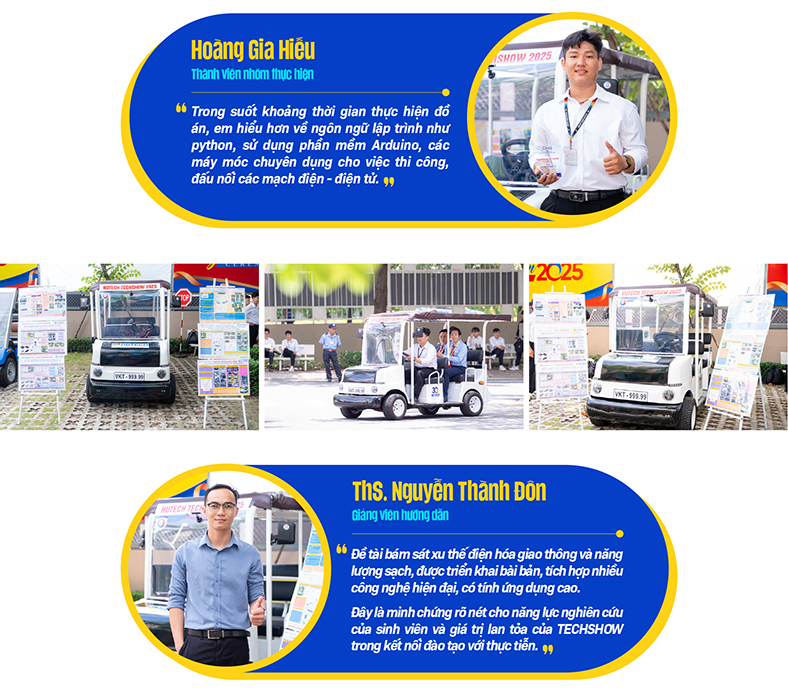 Xe điện tự lái - tâm điểm chú ý tại HUTECH TECHSHOW 2025