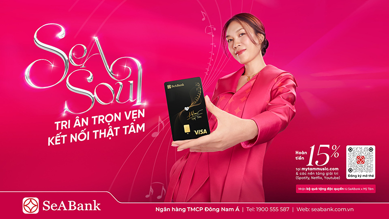 Mỹ Tâm đồng hành với SeABank ra mắt thẻ Visa SeASoul 2in1