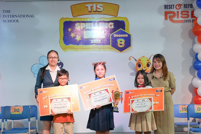 Cuộc thi TIS Spelling Bee 2025 tìm ra hai quán quân