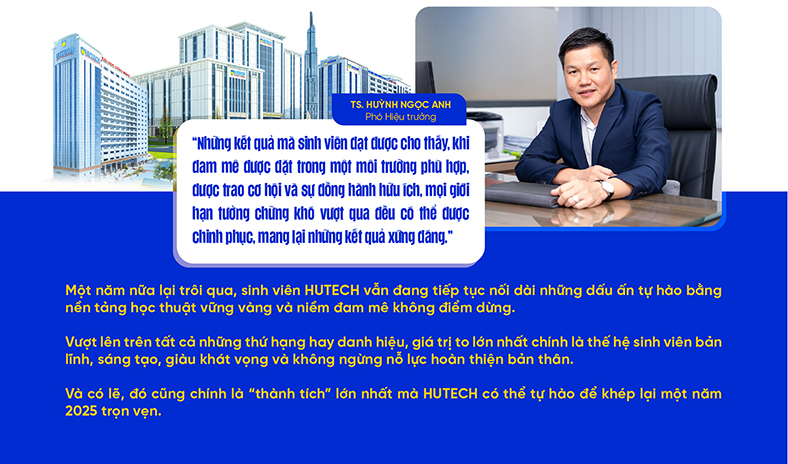 Khép lại 2025, sinh viên HUTECH nối dài bảng vàng thành tích