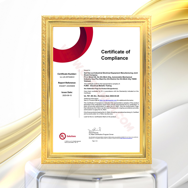 Chuẩn ANSI C80.3 và UL 797: 'Tấm hộ chiếu' đưa Cát Vạn Lợi vươn tầm thế giới