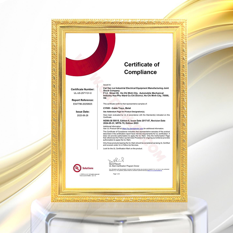 Chuẩn ANSI C80.3 và UL 797: 'Tấm hộ chiếu' đưa Cát Vạn Lợi vươn tầm thế giới