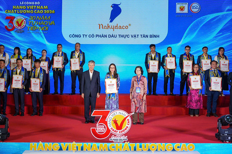 Nakydaco tự hào 29 năm đạt chứng nhận Hàng Việt Nam Chất lượng cao