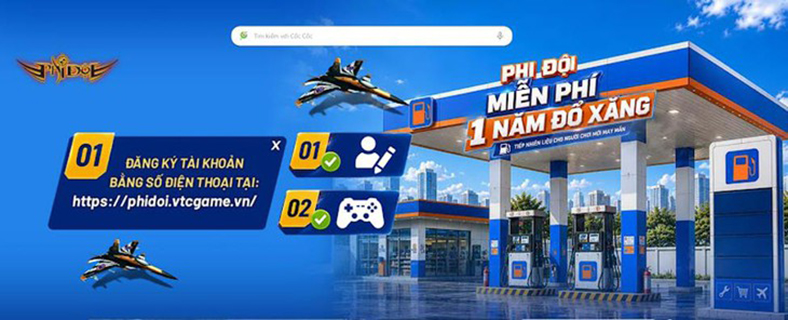 Game không chiến Phi Đội 'chơi lớn': Tặng game thủ cả năm đổ xăng miễn phí
