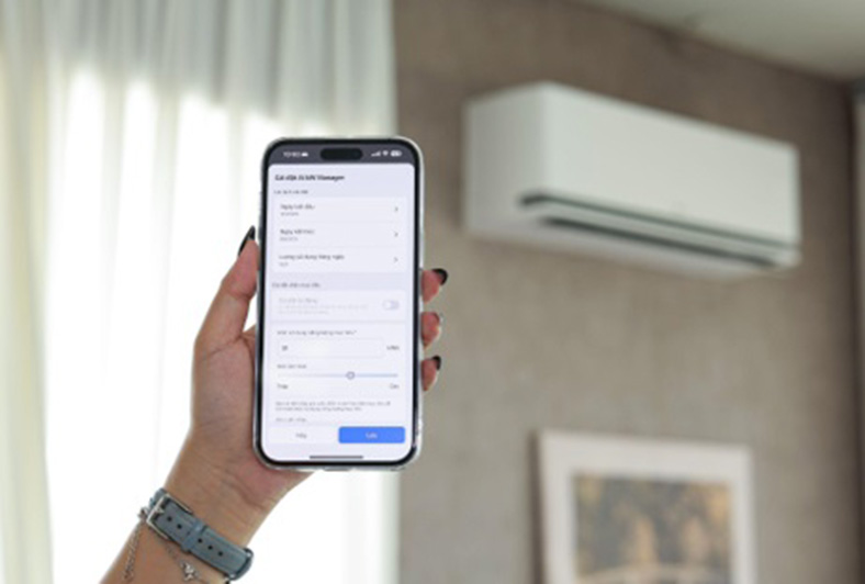 Quản lý tiêu hao điện năng bằng công nghệ AI trên điều hòa