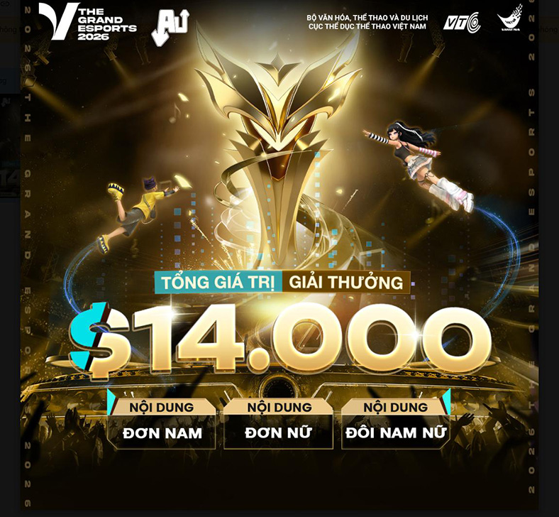 Việt Nam đăng cai giải đấu quy mô quốc tế Audition Grand Esports 2026