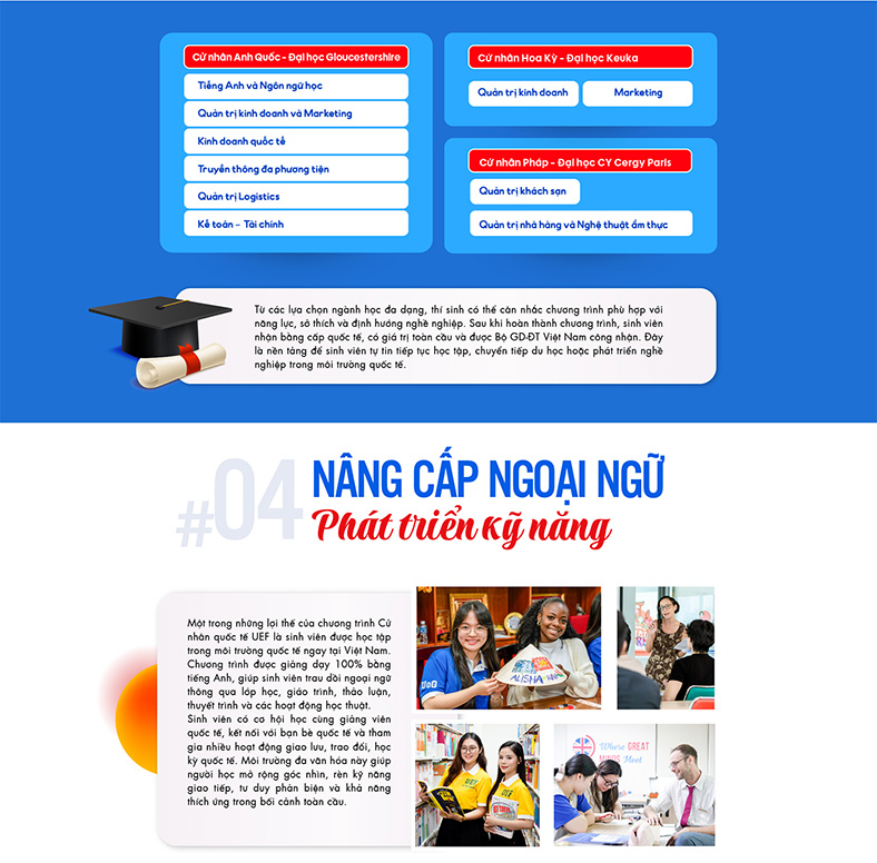 Xét học bạ vào Cử nhân quốc tế UEF: Chủ động lộ trình học tập toàn cầu