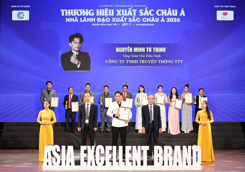 Công ty TNHH Truyền thông TTV nhận giải Thương hiệu xuất sắc Châu Á 2026