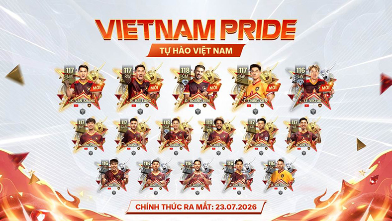 Hoàng Hên, Trung Kiên góp mặt trong mùa thẻ mới của FC Mobile Vietnam
