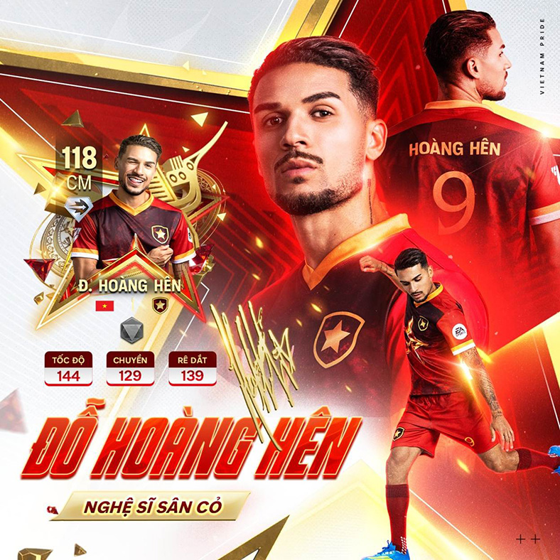Hoàng Hên, Trung Kiên góp mặt trong mùa thẻ mới của FC Mobile Vietnam