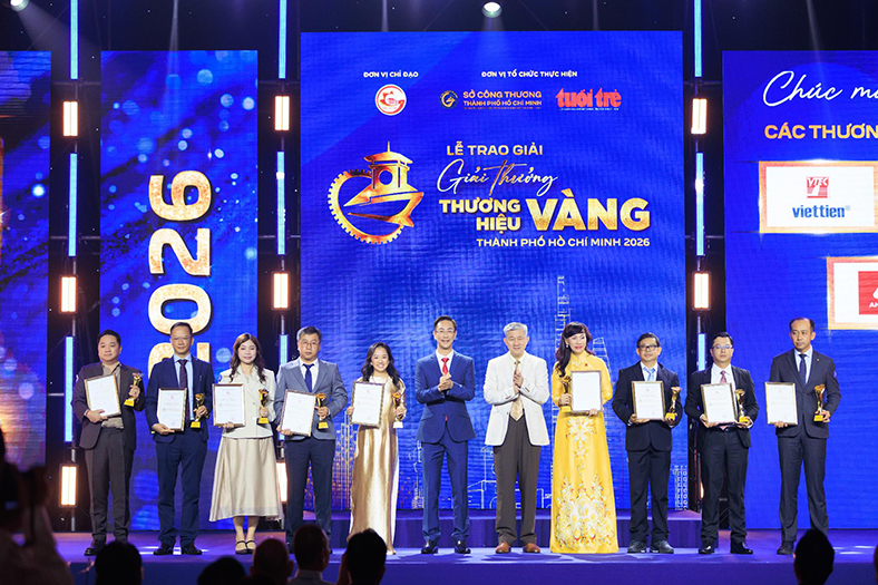 Biti's được vinh danh tại Giải thưởng Thương hiệu Vàng TP.HCM 2026