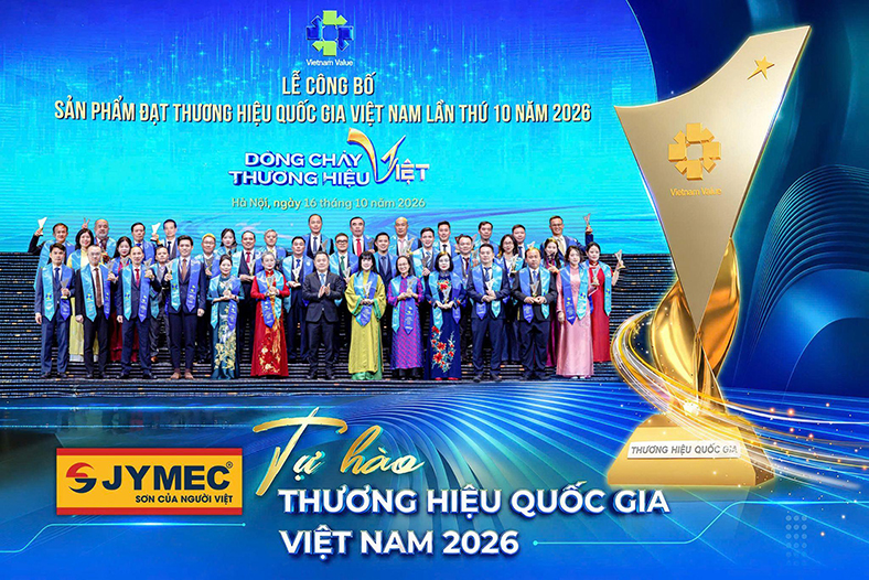 Sơn JYMEC tự hào là Thương hiệu Quốc gia Việt Nam 2026
