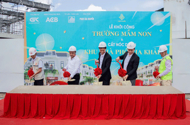Dự án Gia Khải chính thức cất nóc và khởi công trường mầm non nội khu